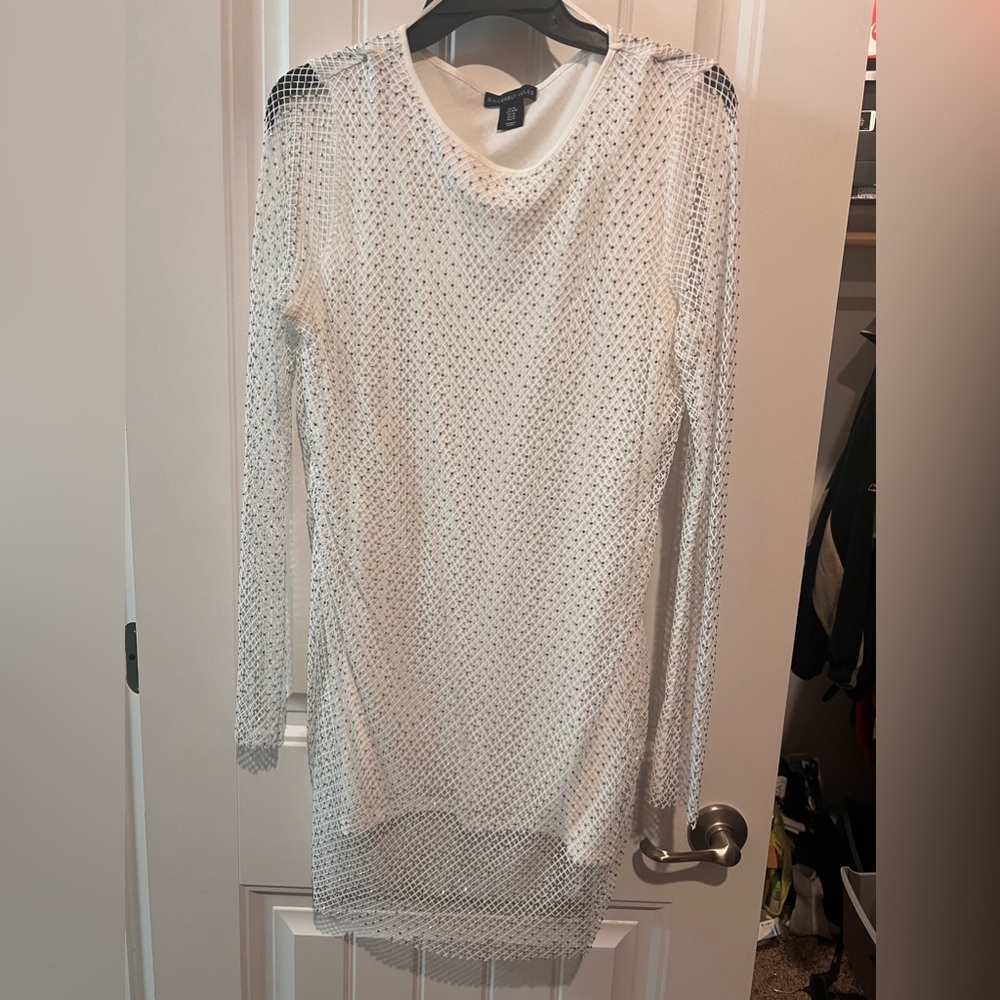 Sincerely Jules - mesh net mini dress with rhinestones